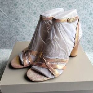 NIB Franco Sarto Olina Wicker Block Heel Sandal | 9M